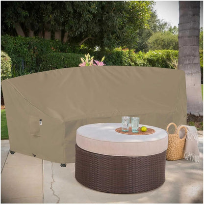 Patio Deck Box Cover, 63x30 Inch Fire Pit Covers with Straps and Handles, Waterproof Heavy Duty Outdoor Furniture Winter Cover for Keter, Suncast, Lifetime Container