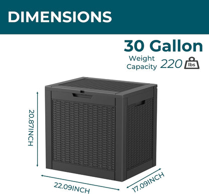 50Gal Outdoor Storage Box Anti-Theft Delivery Box Lockable Deck Box | Heavy-duty UV & weatherproof resin for secure parcel drop, patio cushion storage, garden tools & porch package organization