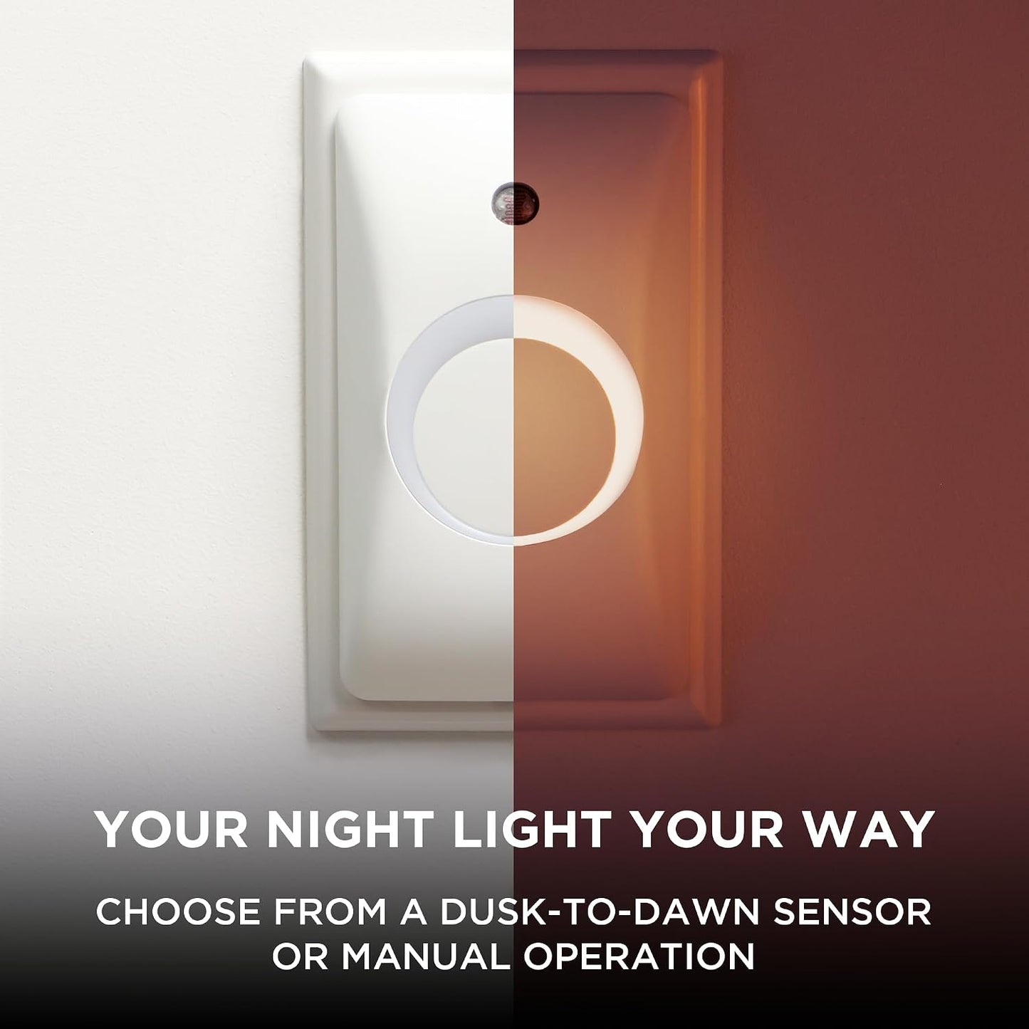 GlowGuard Childproof Outlet Covers & Night Light (1-Pack) | Secure & Tamper Resistant | Childproof, Babyproof, Toddler Proof, Child Safety Socket Cover | Light Sensor or Manual Toggle | Patent Pending
