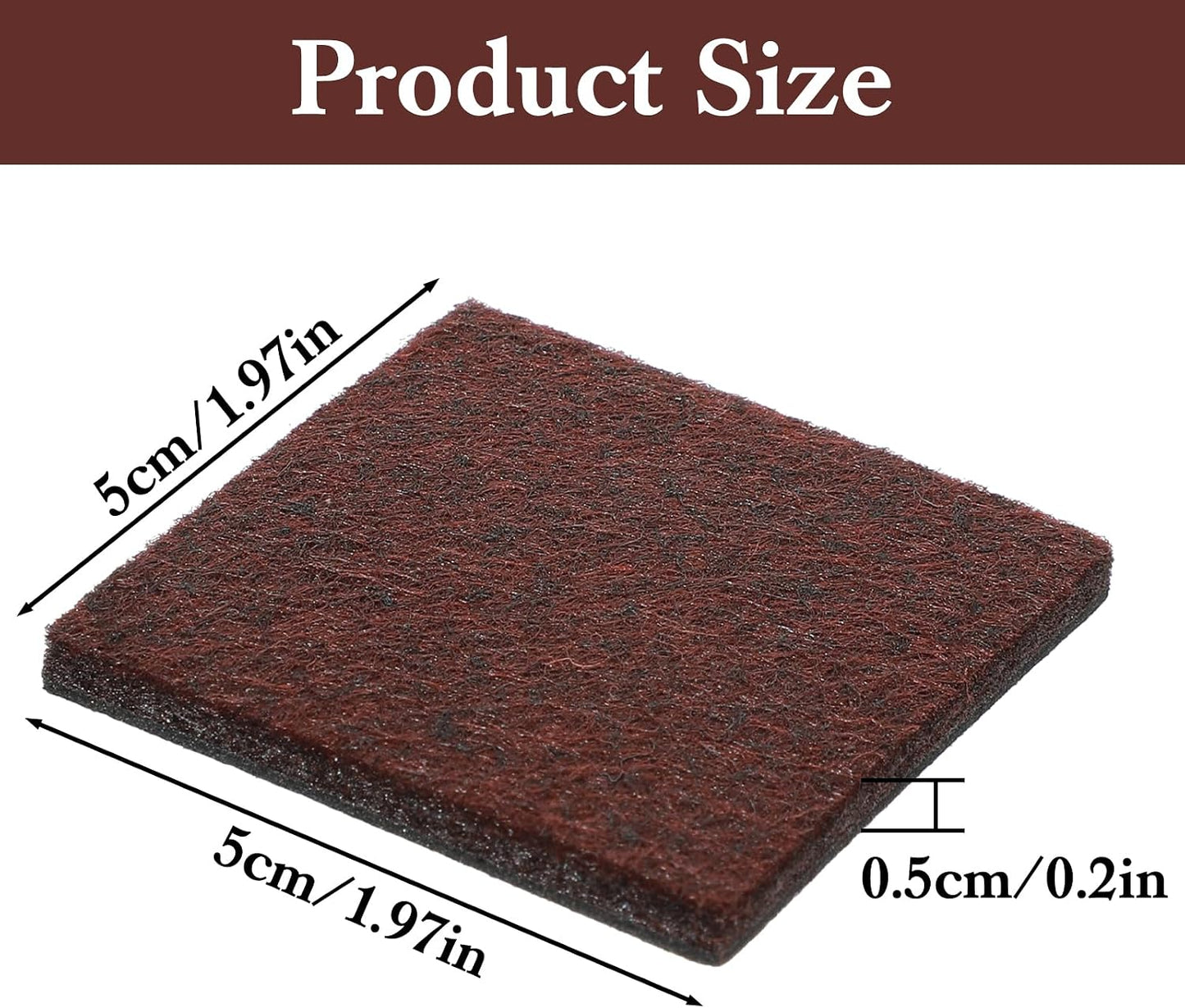 18 Pcs Square Felt Pads for Furniture, 2 x 2 Inch Self Adhesive Chair Leg Floor Protectors Cuttable Anti Scratch Table Leg Pads for Hardwood Floors