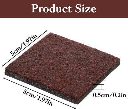 18 Pcs Square Felt Pads for Furniture, 2 x 2 Inch Self Adhesive Chair Leg Floor Protectors Cuttable Anti Scratch Table Leg Pads for Hardwood Floors