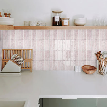 Alwayspon 10 Sheets 12x12inch Beige 3D Vinyl Backsplash Tiles, Self-Adhesive Peel and Stick Wall Tile Stickers Stick on Subway Tiles for Kitchen Bathroom Wall