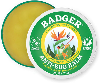 Badger Bug Repellent, Easy to Use Travel Stick, DEET-Free Mosquito Repellent & Insect Protection, Certified Organic Essential Oil Balm