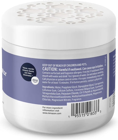 Amazon Basics Gel Odor Eliminator, Activated Charcoal, Lavender Scent, 17 Oz, 1-Pack