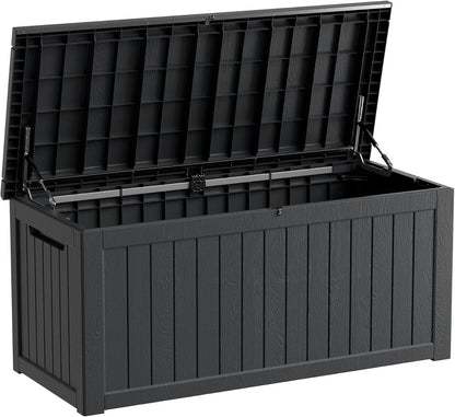 50Gal Outdoor Storage Box Anti-Theft Delivery Box Lockable Deck Box | Heavy-duty UV & weatherproof resin for secure parcel drop, patio cushion storage, garden tools & porch package organization