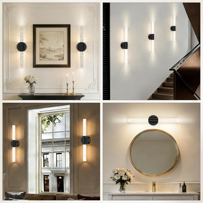 Peel and Stick on Battery Operated Wall Sconces Set of 2, Gold Wireless Magnetic Rechargeable Wall Lights with Remote & Touch Control, No Drill 3CCT Dimmable Wall Lamp for Bedroom Living Room Decor