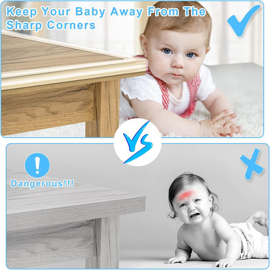 Corner Protector Baby Proofing,6.6(2M) Clear Corner Protectors,Furniture Corner Guard & Edge Safety Bumpers, Soft Edge Protector with Upgraded Pre-Taped Strong Adhesive for Furniture&Sharp Corners