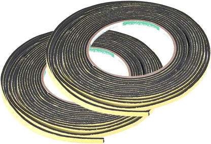 uxcell Sealing Foam Tape 5mm Wide 3mm Thick 4m/13ft Long, Self Adhesive Weather Strip for Window Door Insulation, Pack of 2