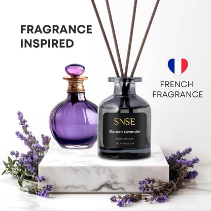 SNSE Clean Linen Reed Diffuser Set | 3.38 oz Scent Fragrance Oil Diffuser for Bedroom, Bathroom, Home Décor and Gift, Decorative Air Fresheners with Sticks