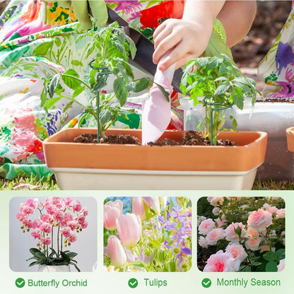 4/8/12 Pack Plant Stakes, 16/24/36 Inch Plant Support Stakes, 2025 New Plant Sticks Support, Flower Stakes for Plants Peony, Tomato Seedling, Marigold, Amaryllis, Sapling, Coreopsis (16 Inch-4 Pack)