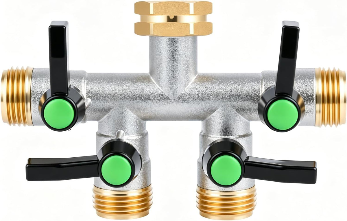 Love Is War 2 Way Hose Splitter Garden Water Faucet Spigot Splitter | Standard 3/4 inch GHT thread fits all common outdoor spigots and hoses