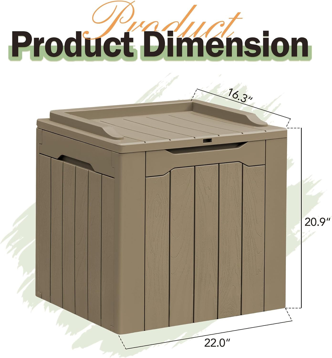 Greesum 31 Gallon Resin Deck Box All Weather Outdoor Storage Boxes for Patio Furniture Set,Outdoor Toys,Garden Tools,Black