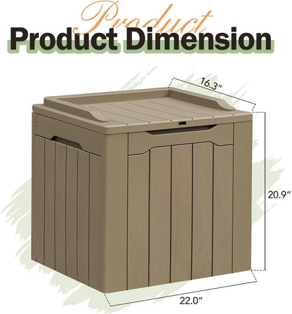 Greesum 31 Gallon Resin Deck Box All Weather Outdoor Storage Boxes for Patio Furniture Set,Outdoor Toys,Garden Tools,Black