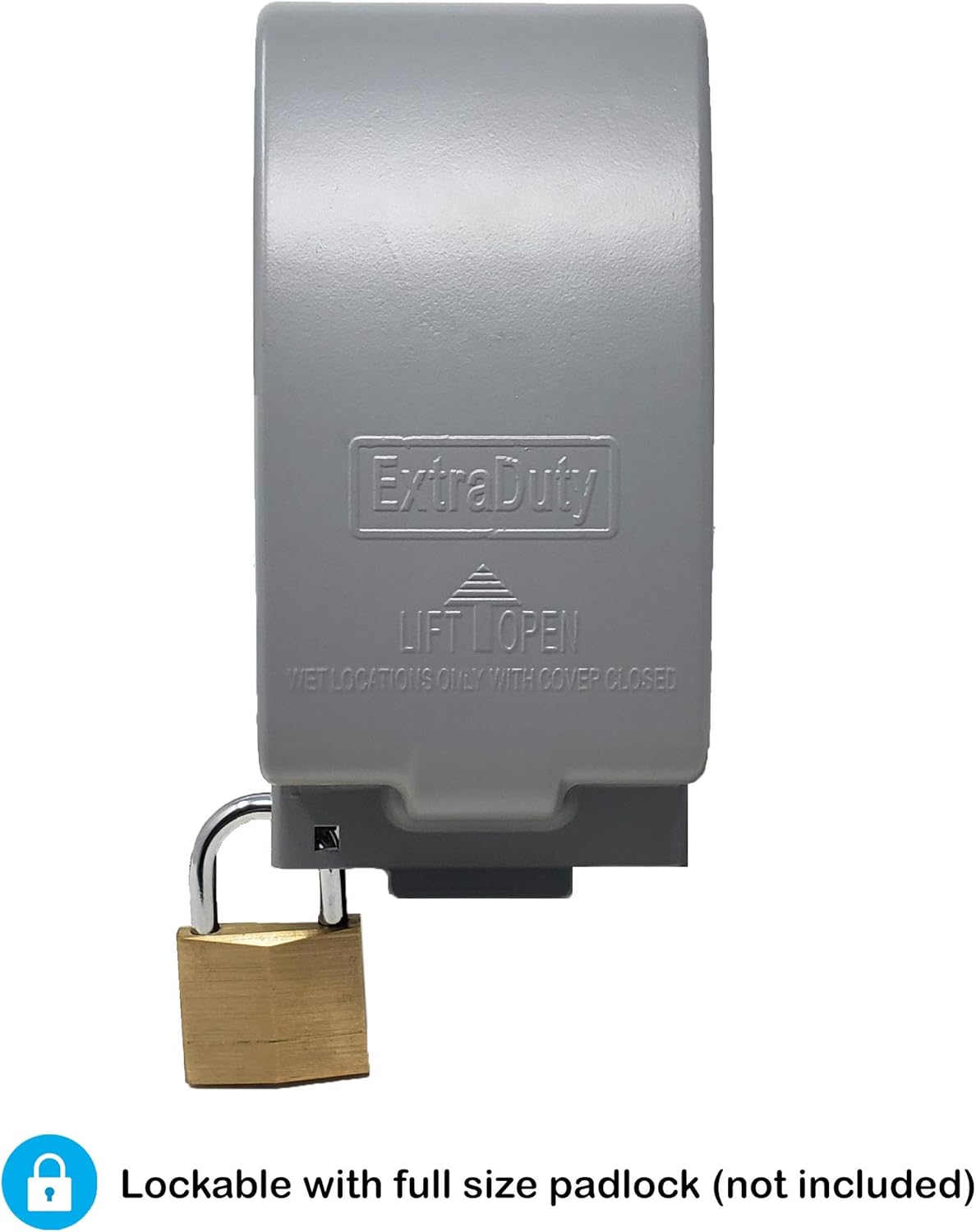 Sealproof 1-Gang Vertical Metal Weatherproof Lockable While In Use Outdoor Outlet Receptacle Cover, 7-in-1 Configurations