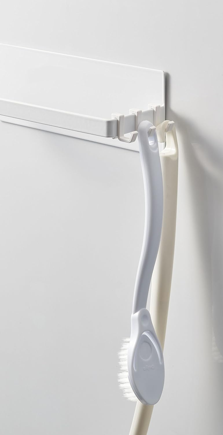 Yamazaki 3623 Magnetic Laundry Hanger Storage Rack, White, Approx. W 2.4 x D 3.3 x H 18.1 inches (6 x 8.5 x 46 cm), Tower, Washing Machine Side, Laundry Hook, Included
