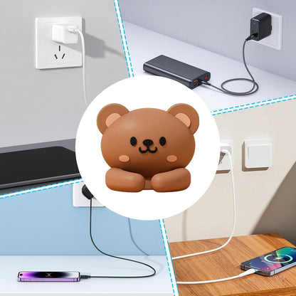 Silicone Cable Organizer Capybara Adhesive Clip | Fit Diameter Under 6mm Cable No-Drill Silicone Cord Organizer for USB Extension, Appliance, Computer, Phone, Wall, Home,
