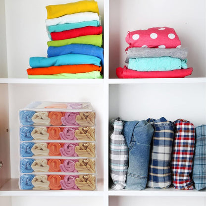 25Pcs Clear Vinyl Zippered Storage Bags - Blanket & Bed Sheet Organizer for Closet Linen & Sweater