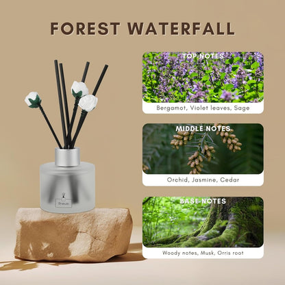 Brakula 2 Pack Reed Diffuser Set, Lavender Eucalyptus Scented, Home Fragrance with 14 Sticks Bathroom Decor, Reed diffusers for Home 6.76 fl oz (Lavender Eucalyptus)