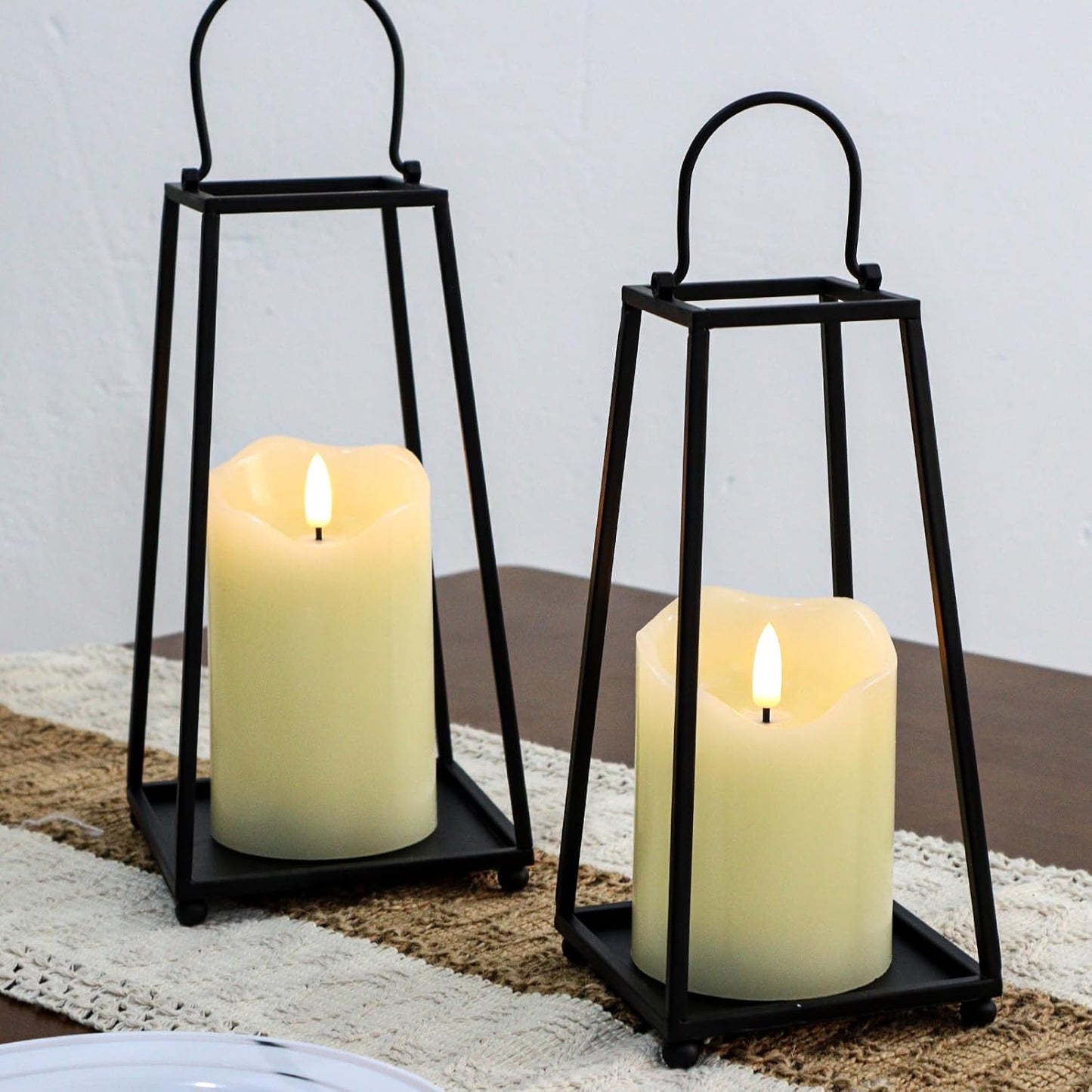 Flameless Candles Battery Operated with Remote Timer, 3D Flame Flickering, Last 500+ Hours Battery Candles, Ivory Real Wax LED Pillar Candle for Wedding Home Christmas Decorations, Set of 3