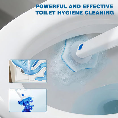 Disposable Toilet Brush with 48 Refills,Cleaning wand,No-Touch Hygienic Cleaning System