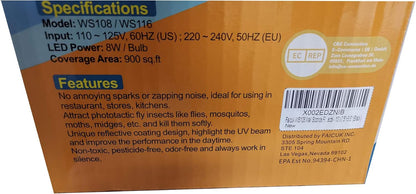 Faicuk Wall Sconce Fly Light Trap for Capturing Flies, Moths, Gnats, Mosquitos and Other Flying Insects-12"x6.1"x5.98"