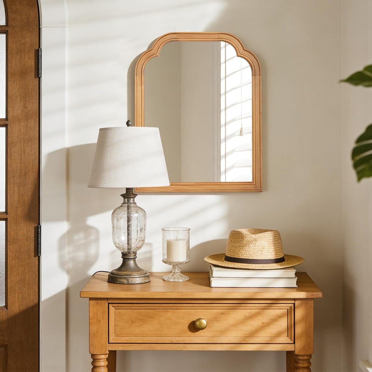 WallBeyond Full Length Mirror Wall Mounted 65"x22", Rustic Wooden Frame Floor Mirror, Large Full Body Mirror for Bedroom, Leaning or Hanging Against Wall, Natural