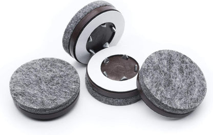 GorillaFelt Chair Leg Floor Protectors/Felt Chair Glides (Set of 16) Tap-On Felt Furniture Pads Guaranteed to Stay On, 1 Inch Round Chair Sliders