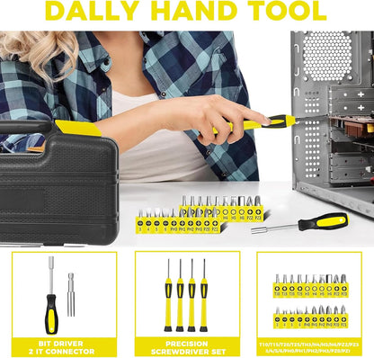 39 Piece Basic Home Tool Set Household Tool Set General Repair Small Hand Tool Kit in Toolbox Storage Case for Home Garage Office College Dormitory Use, Blue