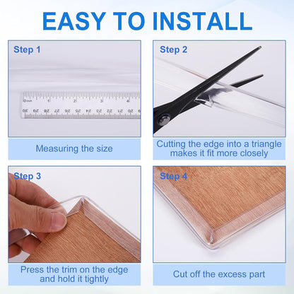 uxcell Clear Edge Trim, 13.1Ft Silicone U Channel Edge Protector, Edges Guards Fits 1/32"-3/32" for Car Doors Sheet Metal Parts (3/16" W x 3/8" H)