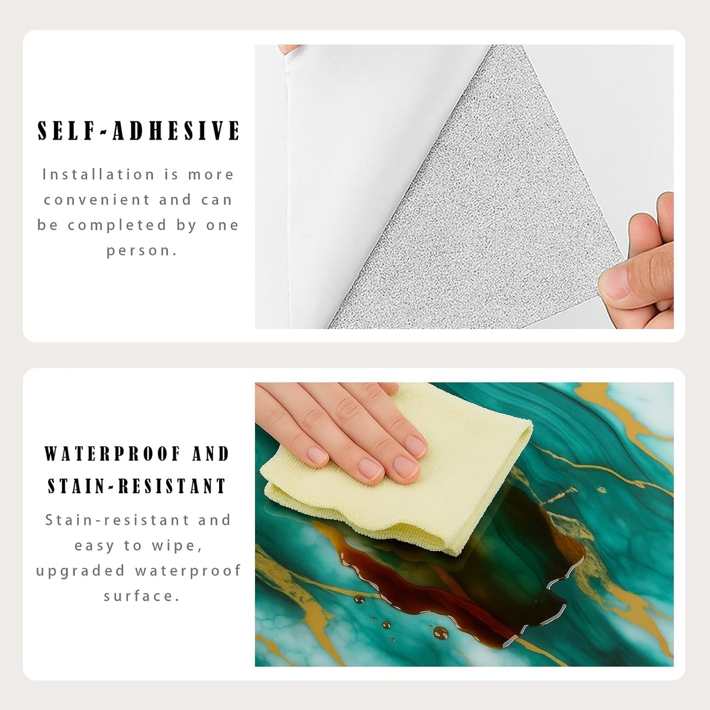 Peel and Stick Kitchen Backsplash Tiles 16PCS – Waterproof Self Adhesive Wall Stickers for Kitchen, Easy DIY Stick On Tile Backsplash, Heat Resistant Decorative Wall Covering (Ice Blue)