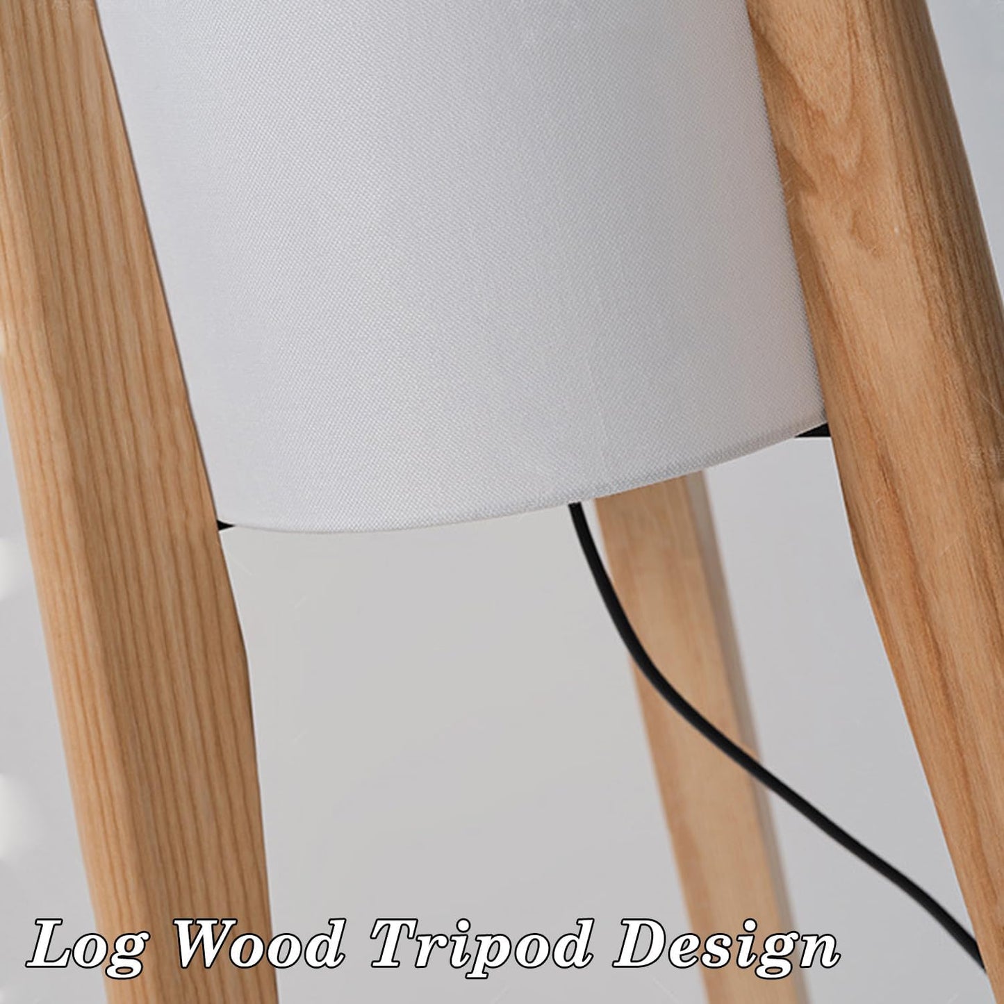 MIXL-Farmhouse Style Bamboo Floor Lamp,Large Wicker Indoor Floor Light,Boho Standing Light Plug in,Modern Minimalist Standing Lamp for Living Room Bedroom