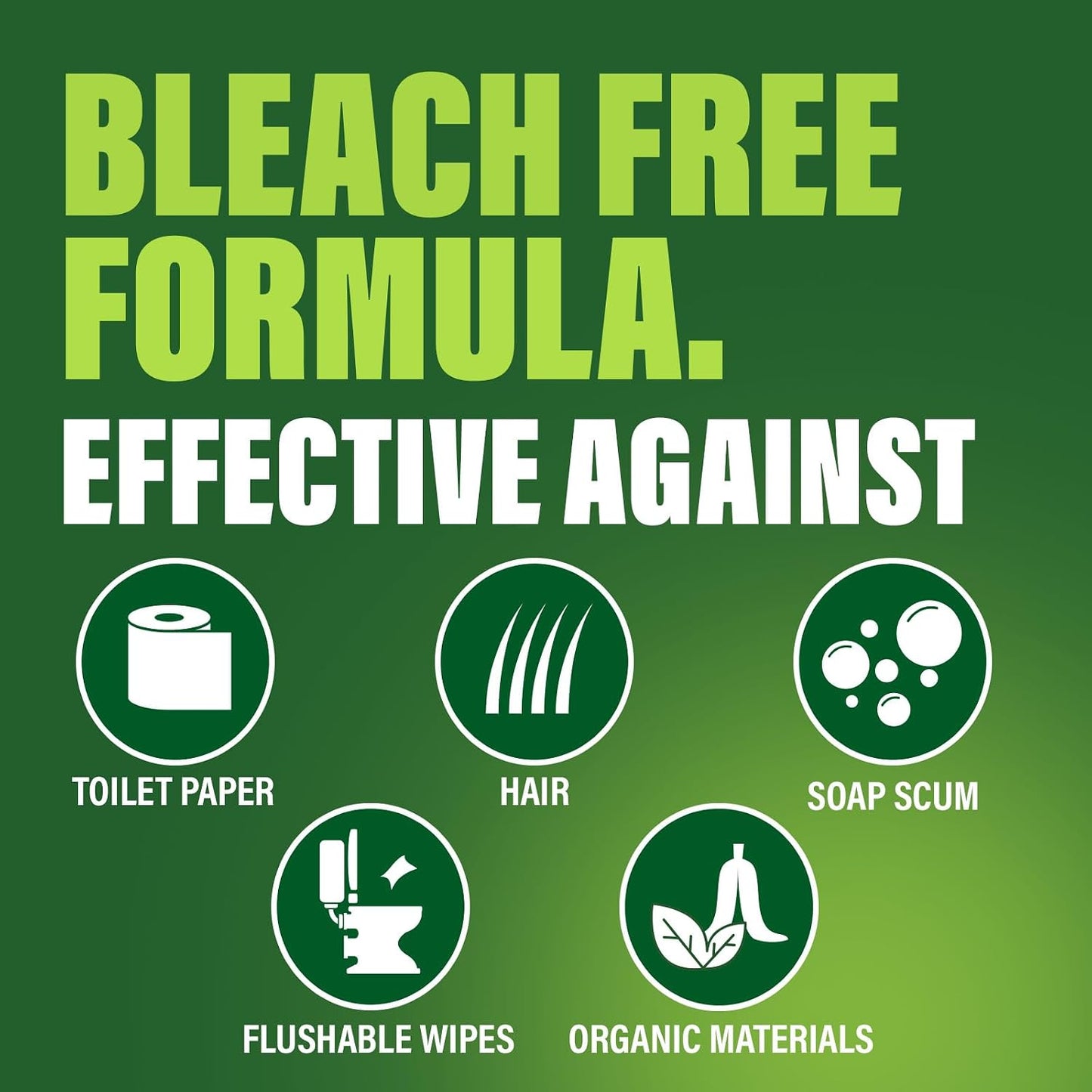 Green Gobbler Drain Clog Remover & Drain Cleaner Powder, 20+ Treatments, Maintenance Breaks Down Grease, Paper, Fat & Oil, Septic Safe