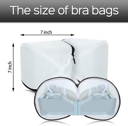 Shappy 6 Pieces Bra Washing Bag for Laundry Mesh Wash Lingerie Underwear Brassiere Washing Bags with Zipper for Women Laundry Storage(7.87 Inch,Pink)