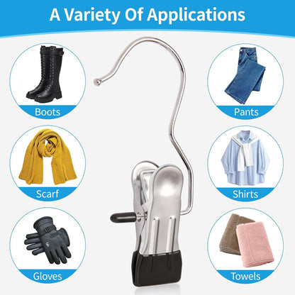 30 Pack Heavy Hanger Clips for Closet, Laundry Hooks Hanging Clips with, Clothespin for Clothes Pants,Clothes Pins Multi-Purpose Clip Big Hangers & Pants Clip Hangers for Hats Socks Towels Travel