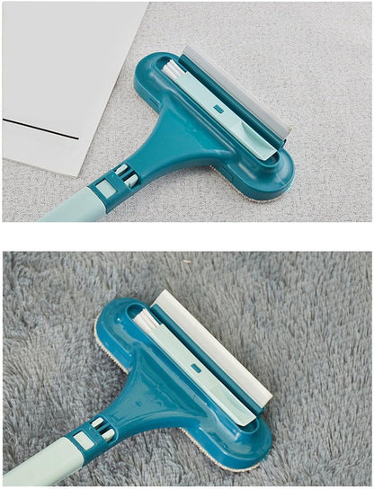 Window Screen Cleaning Brush | 2 in1 Multifunctional Mesh Cleaner Brush with Squeegee | Window and Screen Cleaning Brushs with Detachable Handle, Double Sided Wet & Dry Duals Use