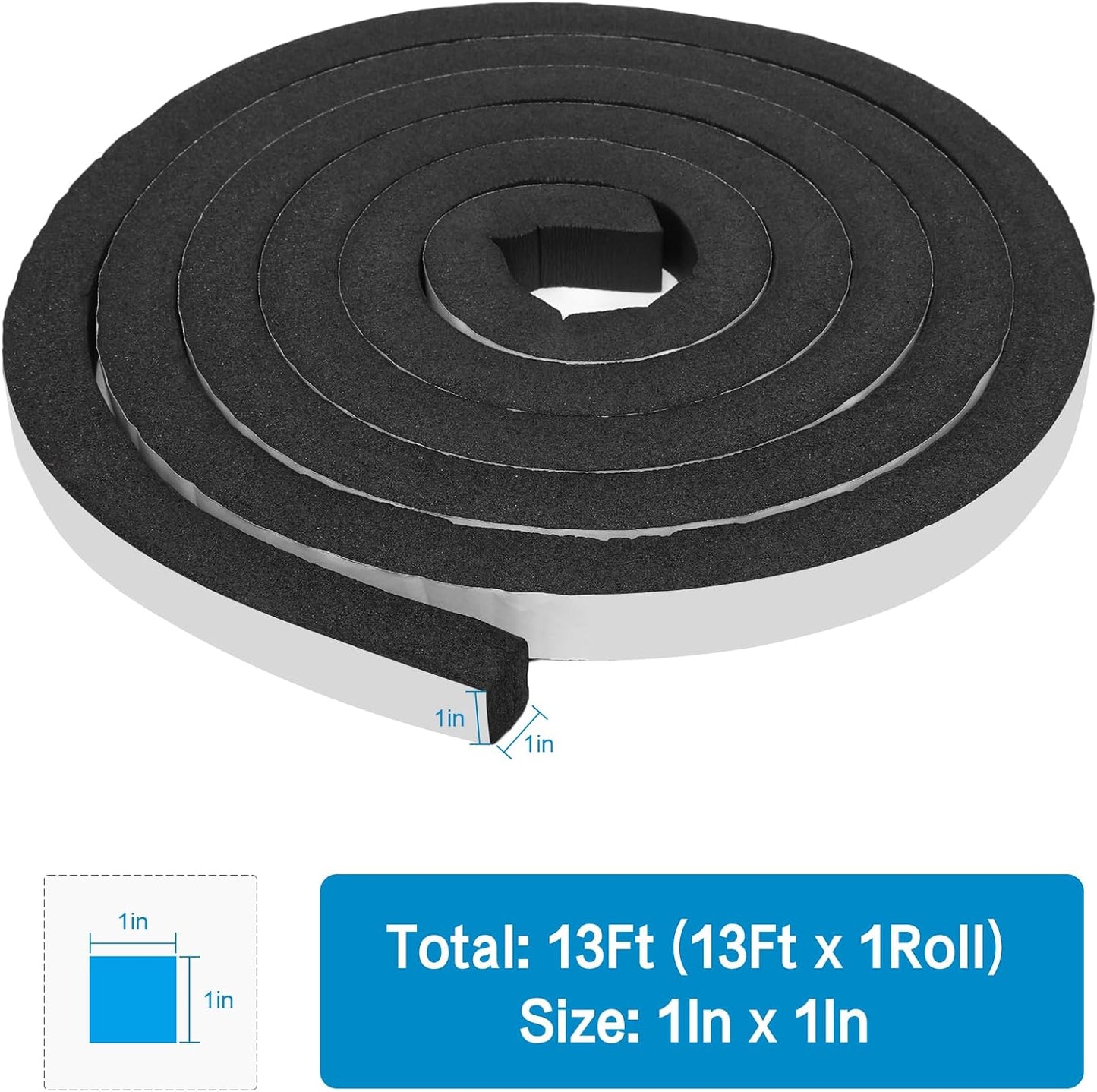 DGSL Foam Insulation Tape, 1/2In x 1/4In x 33Ft Weather Stripping Door Seal Strip for Doors and Windows,Sliding Door,Sound Proof Soundproofing Door Seal,Weatherstrip,Air Conditioning Seal Strip