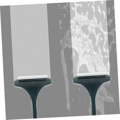 CALLARON 2pcs Window Screen Cleaning Brush Tool Double-Sided Dust Collector for Home Use Portable Window Cleaning Tool Ergonomic Handle