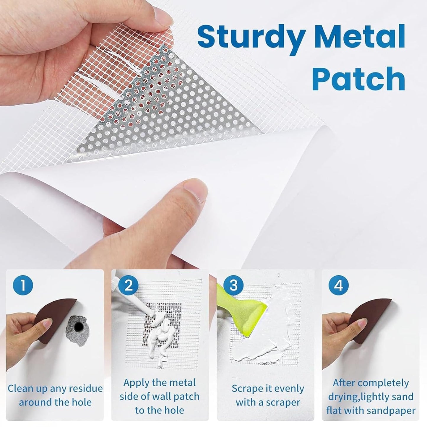 3 Pcs Drywall Repair Kit, Wall Mending Agent, Wall Patch Repair Kit with Scraper, Multi-Functional Drywall Patch Paste Repair Kit for DIY Home Fix