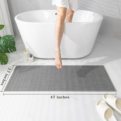 chakme Bathroom Rugs Mat 24x17, Ultra Thin Non Slip Bath Mat Small Quick Dry Absorbent Bath Mat for Bathroom Floor, (Dark Beige, 24"x17")