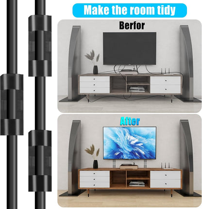 XHF 50pcs Medium Self Adhesive Cable Clips White,Wire Clips Cable Management Wire Organizer Cord Holder for Under Desk, Car, Wall, TV PC Ethernet Cable