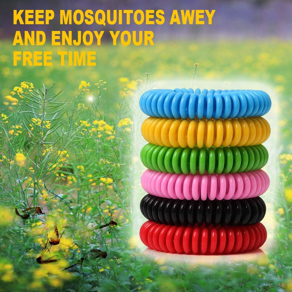 BuggyBands 48 Pack Mosquito Repellent Bracelets for Adults & Kids, Individually Wrapped, DEET Free Natural and Waterproof Bands