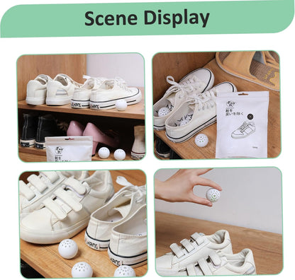 12 Bag/72Pcs Shoe Deodorizer Balls 1.57 Inch Sneaker Balls with PP Cover Multi-Purpose for Drawer, Shoe Cabinet, Closet, Toilet Deodorizer