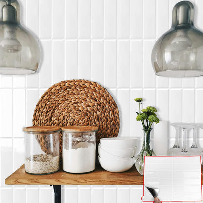 10-Pack Peel and Stick Backsplash Tiles, 11.4×9 Inch Beige Self Adhesive 3D Vinyl Wall Tiles for Kitchen, Bathroom and Camper