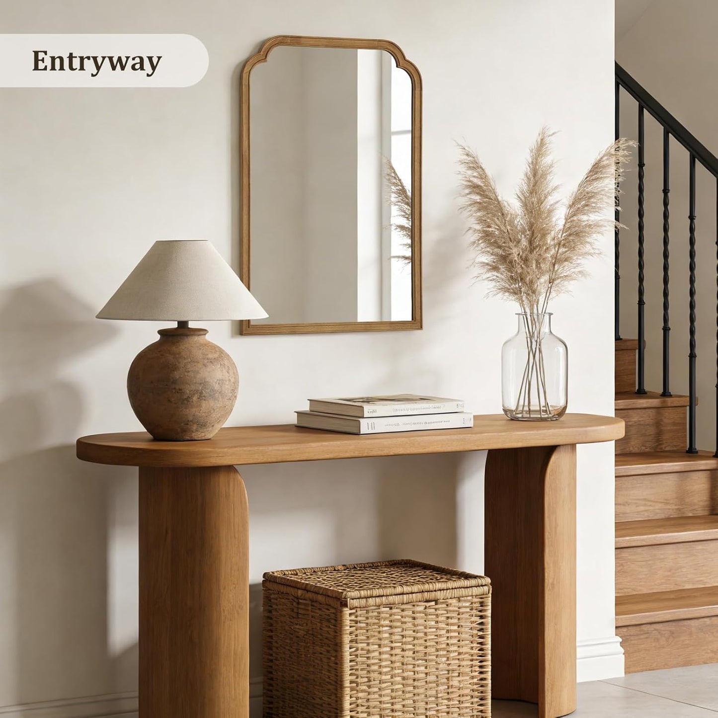 WallBeyond Full Length Mirror Wall Mounted 65"x22", Rustic Wooden Frame Floor Mirror, Large Full Body Mirror for Bedroom, Leaning or Hanging Against Wall, Natural