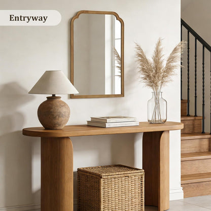 WallBeyond Full Length Mirror Wall Mounted 65"x22", Rustic Wooden Frame Floor Mirror, Large Full Body Mirror for Bedroom, Leaning or Hanging Against Wall, Natural