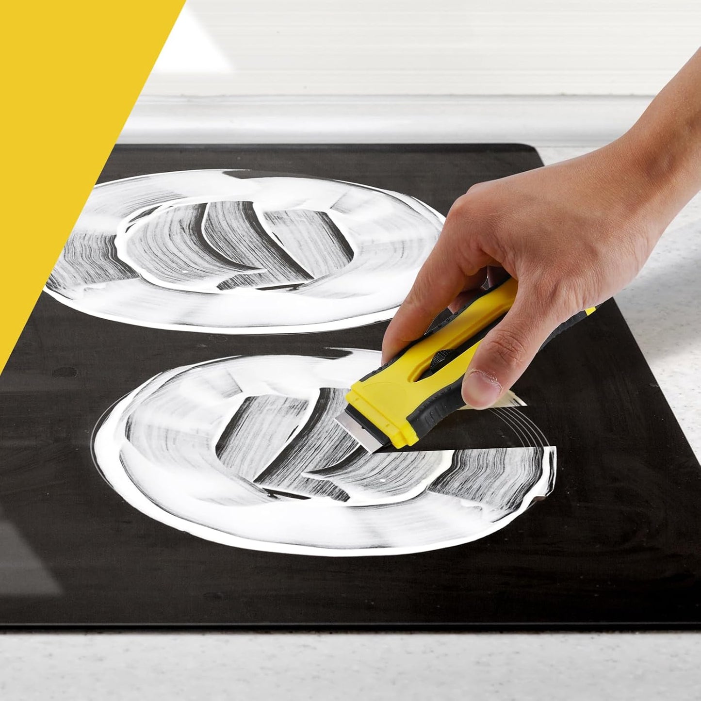 Oven Razor Blade Scraper Tool For Glass Stove Top Scraper Tool | Dual-End Ceramic Cooktop Razor Scraper With 10 Replacement Blades
