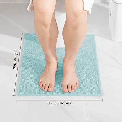 chakme Bathroom Rugs Mat 24x17, Ultra Thin Non Slip Bath Mat Small Quick Dry Absorbent Bath Mat for Bathroom Floor, (Dark Beige, 24"x17")