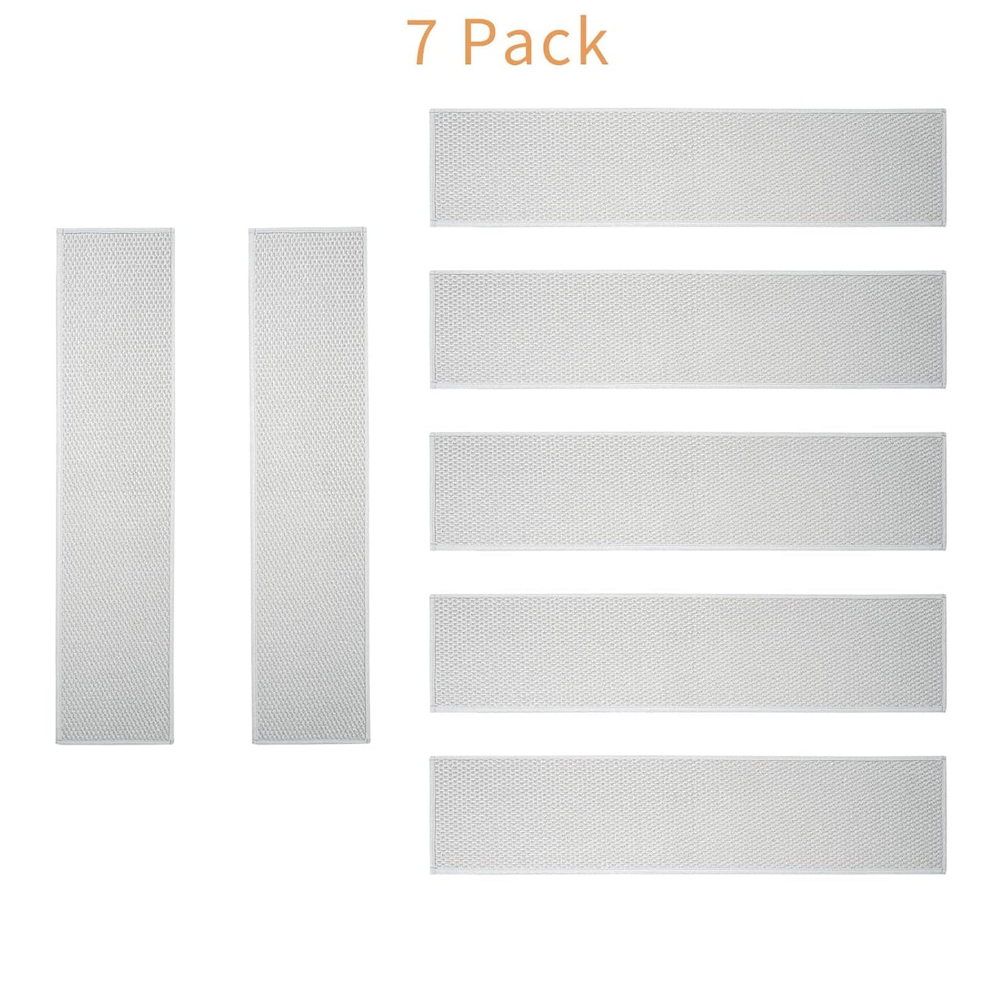 Carpet Stairs Runner for Wood Stairs, 30"x 30",Reusable Washable Self-Stick Stair Treads, for Indoor Steps, Non Slip for Kids Elders and Pets Stair Mats Residue Free, Beige 1-Pack