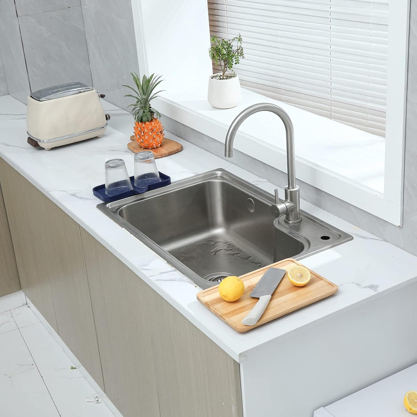 MicoYang Silicone Bathroom Soap Dishes with Drain Spout-Bathroom and Kitchen Sink Organizer,Sponge Holder,Dish Soap Tray,Perfect for Dispenser,Scrubber,Bottle,Cup on Sink or Counter-Coffee 4.9"×3.2"