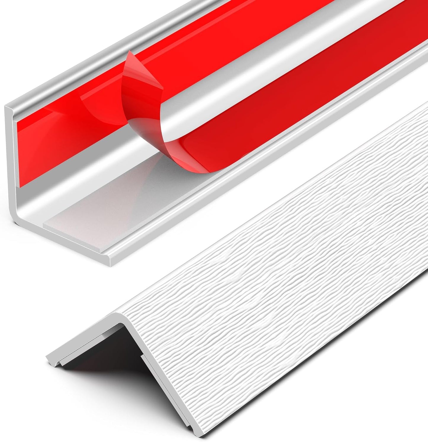 Wall Corner Protector, Walls Edge Protector，Self-Adhesive Wall Corner Guards,PVC Double Side Edge Protector， Furniture Stairs Guard (Gray 2PCS 90cm/35.4in)